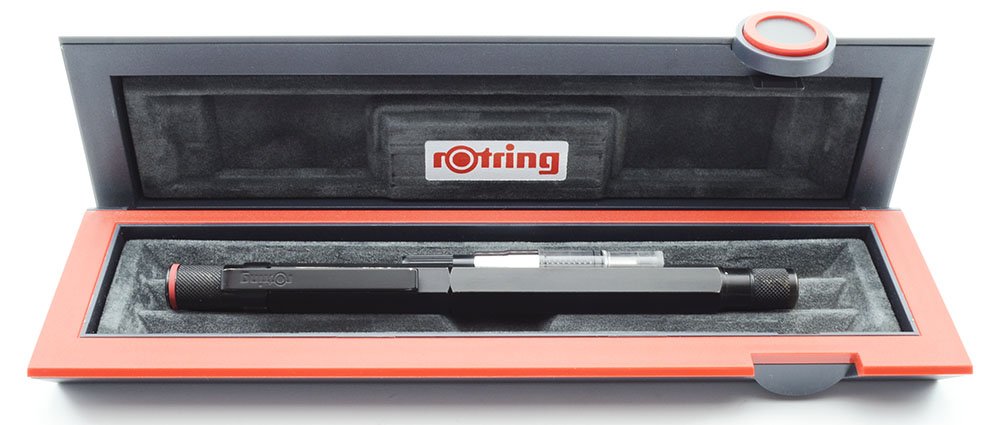 ロットリング 600fp 600rb newton fp エグゼクティブ Rotring 600 Fountain Pen - Matte Black with Red Trim, Broad Steel
